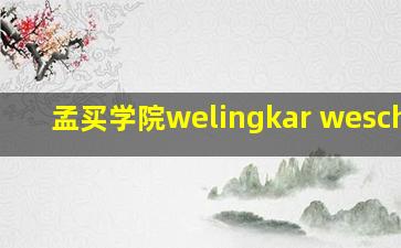 孟买学院welingkar weschool